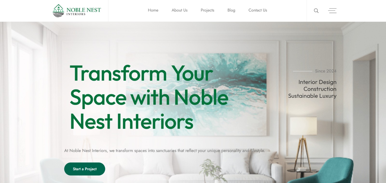 Noble Nest Interiors Website Gallery